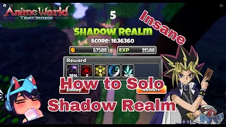 How to SOLO Legend Shadow Realm [Insane] with only 4 unit - Anime World Tower Defense