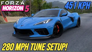 FORZA HORIZON 5 - 280 MPH Corvette C8 Stingray Tune Setup