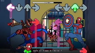 Spider Siren Head Vs Captain Spiderman (New Characters) / Playtime / FNF New Mod x Poppy Playtime