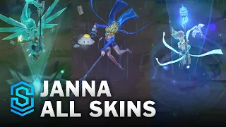 Janna All Skins | Janna VFX Update | League Of Legends