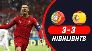 Portugal vs Spain 3-3 Highlights & All Goals 15/06/2018 HD