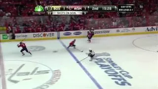 Alex Ovechkin crashes into Chara 4/19/12