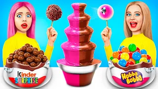 Chocolate Fountain Fondue Challenge | Sweets & Snacks with Chocolate Cover by RATATA