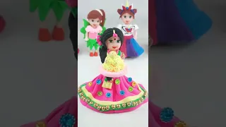 Reverse Play ⏪ DIY Clay Traditional Village Girl Making ❤️🥰Old Barbie Doll Makeover To lehanga Girl💃