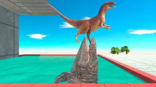 Jump Over The Mosasaurus Pool - Animal Revolt Battle Simulator