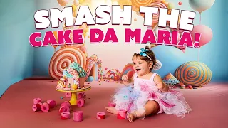FIZEMOS O SMASH THE CAKE PARA AS FOTOS DE 1 ANO DA MARIA FLOR!!