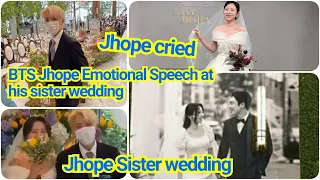 BTS JHOPE Emotional wedding  Speech to his Sister Wedding