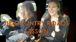 Lily's first time driving on rural roads!