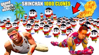 1000 Shinchan Killed Franklin & Avengers in GTA 5 ! | GTA 5 AVENGERS