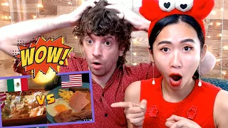 MEXICAN BREAKFAST VS AMERICAN BREAKFAST | THAI-CANADIAN REACTION!!