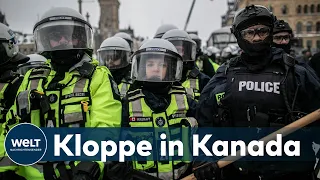 TRUCK STOP: Polizei räumt radikal die Corona-Proteste in Kanada ab