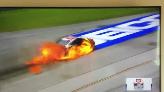 Whole Race Car On Fire at Talladega (Arca Series)