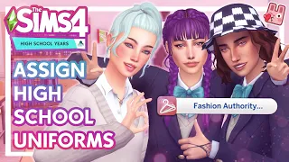 How To Assign Uniforms To ALL Students & Teachers!! ✨ The Sims 4 🎓 Fashion Authority Mod Review