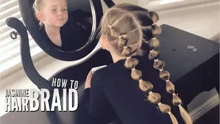 *Hair Tutorial* How to do the Princess Jasmine Hair Braid on Little Girls!