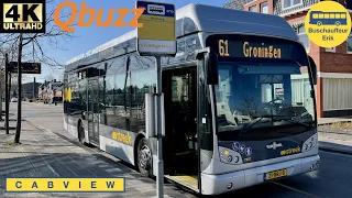 [4K Cabview] MAT rit + Lijn 61: Groningen - Bedum - Groningen | Qbuzz | Bus driver POV | 2022