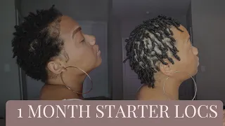1 Month Comb Coil Starter Loc Update | Before & After Retwist
