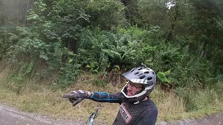 slow 1st ride on the new track insta360 at dyfi bike park 23/7/23