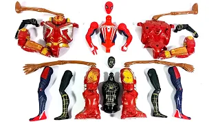 Merakit Mainan Spider-Man Miles Morales vs Hulk Buster vs Siren Head vs Black Spider-Man Toys