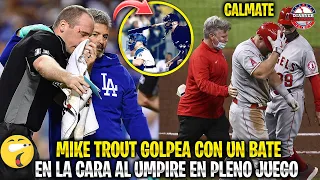 Así fue como MIKE TROUT GOLPEÓ a un UMPIRE con un BATE en PLENO JUEGO MIRA PORQUÉ | MLB