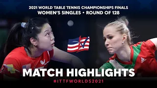 Lily Zhang vs Leonie Hartbrich | 2021 World Table Tennis Championships Finals | WS | R128