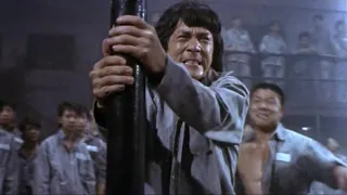 Jackie Chan: The Prisoner (1990) Prison Razor Knife Fight Scene!!!
