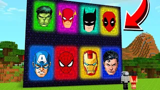 ¡ENCONTRAMOS LOS PORTALES DE LOS SUPER HEROES EN MINECRAFT! 😱