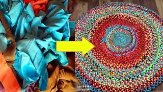 How to make a rug from old clothes at home | DIY Chindi Rug |DIY carpet at home|How to chindi rug