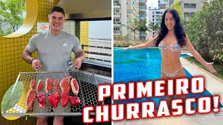 PRIMEIRO CHURRASCO NO APÊ NOVO + TOUR PELO CONDOMÍNIO!!!