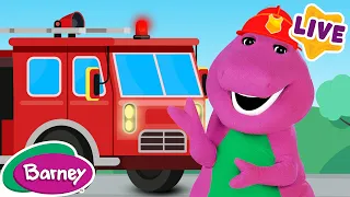 🔴 Let's Go To The Firehouse! | Brain Break for Kids | Full Episodes Live | Barney the Dinosaur