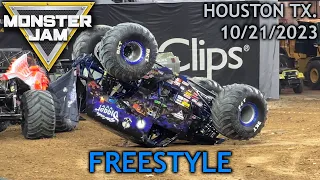 Monster Jam Houston TX. 2023, October 21st (Freestyle) 4K 60fps