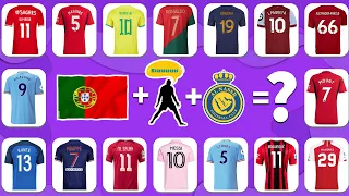 (FULL 42 ) Guess the SONG, EMOJI, JERSEY, Flag and Club of FOOTBALL Player|Ronaldo, Messi, Neymar