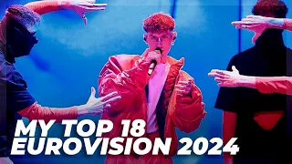 Eurovision 2024 - My Top 18 So Far (New: Germany, Moldova, Estonia, Denmark, Lithuania)