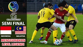 INDONESIA VS MALAYSIA | SEMI FINAL PIALA ASIA U-19 | PERTANDINGAN PANAS DENGAN TACKLING KERAS! (5)