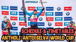 Antholz-Anterselva Biathlon World Cup 2023 - Schedule & Timetables