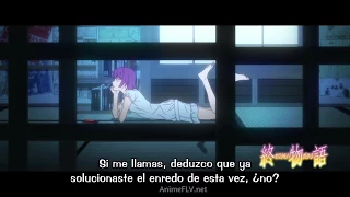 Senjougahara llamando a su novio - Owarimonogatari