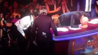 Carrie Ann Inalba FALLS OUT OF CHAIR on Dancing with the stars! (NEW CAMERA SHOT)