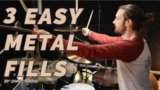 3 EASY METAL FILLS - Drum Lesson | Chris Raggl