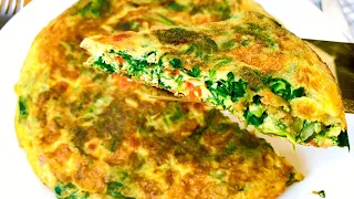 Tortilla de Espinacas Nutritiva y Baja en Calorías-Perfecta para Bajar de Peso