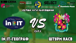 LIVE | in.IT-Географ-ЛНУ-2 - Штурм НАСВ | Перша ліга Львівщини