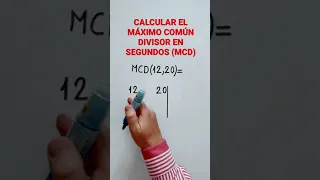 Calcular el máximo común divisor en segundos