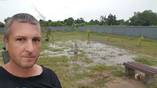 Monsun in Thailand - In 30min war das Grundstück geflutet