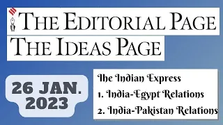 26th January 2023 | Gargi Classes The Indian Express Editorials & Idea Analysis | By R.K. Lata