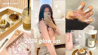 GLOW UP with me for 2024🍥🧸: dyeing my hair, motivation & goal setting, self-care reset routine, etc!