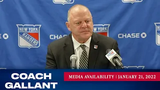 New York Rangers: Coach Gallant Postgame Media Availability | Jan. 21, 2022