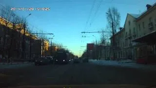 Взрыв колеса у троллейбуса