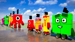 Numberblocks 1-10 Cars vs Numberblocks 1-10 Walls | Teardown