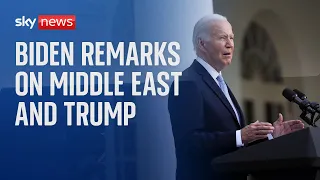 US President Joe Biden remarks on the situation in the Middle East and Donald Trump