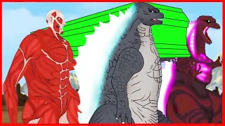 TEAM GODZILLA vs TITAN & Monster - Godzilla Cartoon Compilation - Coffin Dance Meme Cover