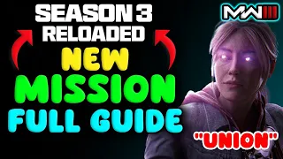 MW3 Season 3 Reloaded New Mission! (Union) - Full Solo Guide! - MW3 Zombies Glitches (No Tombstone)