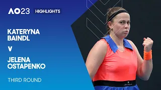 Kateryna Baindl v Jelena Ostapenko Highlights | Australian Open 2023 Third Round